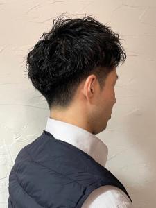 メンズカット　ツーブロック　ニュアンスパーマ - THIS IS BARBER 2nd掲載