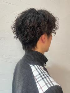 メンズカット　ツーブロック　ニュアンスパーマ - THIS IS BARBER 2nd掲載