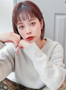 BERRYレッドブラウンフルバング似合わせカットイメチェン - hairs BERRY 長住店掲載
