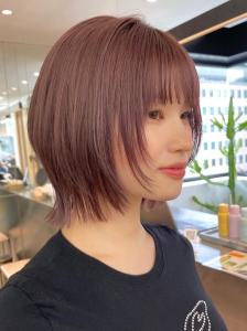 ウルフボブ×ハイトーン×ピンクベージュ - Lond ciel 横浜掲載