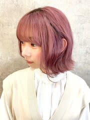 ピンクベージュ / ふんわりボブ - tetote 六甲道店 Aujua灘/東灘エリア認定サロン掲載