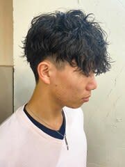 ツーブロック　スパイラルパーマ - tetote 六甲道店 Aujua灘/東灘エリア認定サロン掲載