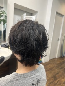 バッサリヘアドネーションからショートカールヘア