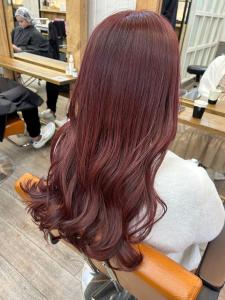イメチェンピンクレッドブラウンレイヤーカット似合わせカット - N° anfeel 渋谷掲載