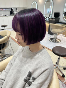 ボブ×インナーカラー×パープル - e.m.a PREMIUM BEAUTY SALON掲載