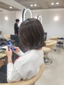ボブ×くびれへア×アッシュブラック