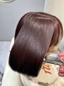 "髪質改善で叶える" ダークチェリーレッド×艶髪『銀座/個室 - answer BEAUTY SALON掲載