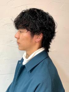 ウルフパーマ　メンズパーマ　波巻きパーマ　ニュアンスパーマ - THIS IS BARBER 2nd掲載