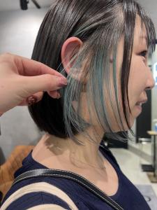 □インナーカラー ターコイズブルー - marju銀座掲載