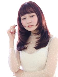 レッドブラウン/ロングレイヤー/ワンカール20代30代40代 - hair+resort bouquet掲載