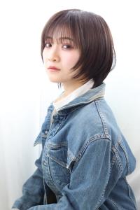 20代30代40代 ウルフ ショートボブ アッシュブラック - march?掲載