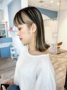 アンブレラカラー×フルバング×小顔外ハネボブ - ponte rosso 荒江店掲載