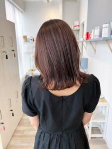 ２０代３０代４０代小顔ミディアム外ハネミディピンクベージュ - ponte rosso 荒江店掲載