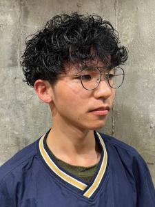 刈り上げ　無造作　マッシュ　スパイラルパーマ　爽やか　黒髪 - MEN'S SALON SOLEIL by alfRed掲載