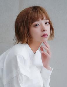 BERRYレッドブラウンハッシュカット外ハネボブ丸みショート - hairs BERRY 大橋店掲載