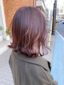 ピンクベージュ　大人艶カラー　暖色系カラー　赤髪 - ponte rosso 荒江店掲載