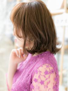 斜めバングの外ハネMIXボブ　ヘルシースタイル - mod's hair【モッズヘア】越谷/越谷西口店掲載
