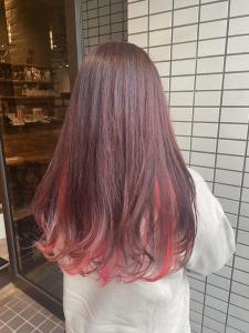 推しカラーロングスタイル - 半個室型美容室 Sourire 博多店掲載