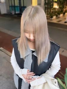 【pignon】ハイトーンカラー　ケアブリーチ　透明感カラー - 髪質改善 SEPT. 天神大名掲載