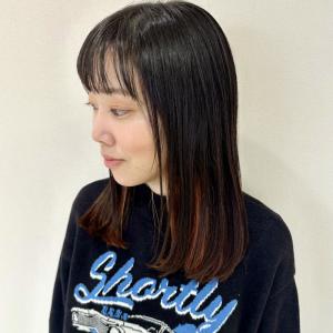 インナーカラー　オレンジ - LUCK由比ヶ浜掲載