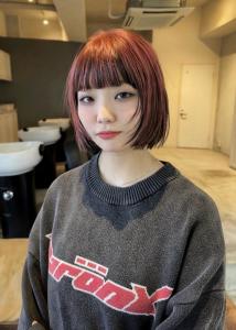 【pignon】ボブ　レイヤーカット　ピンクカラー - 髪質改善 SEPT. 天神大名掲載