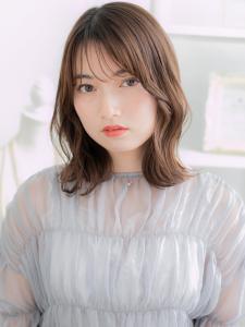 くびれミディ大人かわいいシースルーバング　グレーベージュ - mod's hair【モッズヘア】越谷/越谷西口店掲載