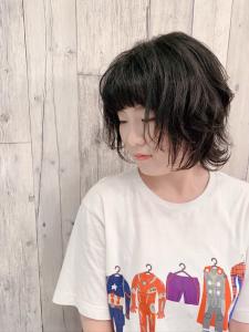 ショートウルフ/オン眉ショート/ナチュラルアッシュ - AUFES 福島店掲載