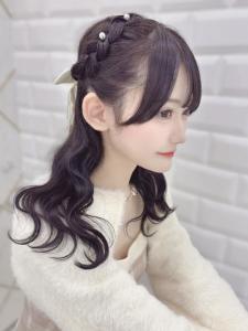 編み込みハーフアップ×グレージュ＊まゆ - Lilme掲載