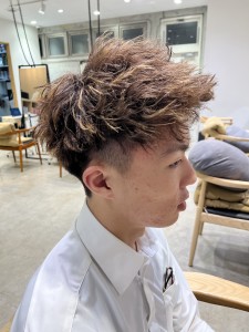 メンズパーマ流山おおたかの森シンプル黒髪ツーブロックu24 - garden otakanomori掲載