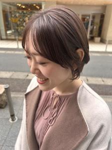 【天神】ピンクラベンダーカラー/ミニマムショート☆山之内 - SARA BEAUTY×LIFESTYLE掲載