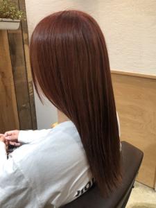 ダブルカラー　ピンクオレンジ　ストレート　髪質改善 - HAIR&HEADSPA SQUARE＊UNO HAKATA掲載
