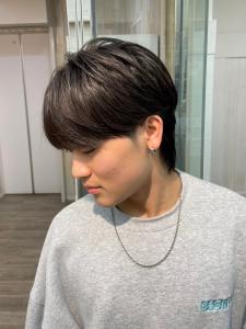 メンズカットアッシュブラック韓国ダウンパーマカルマパーマ立川 - newi saLyu 立川掲載