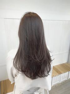 丸型卵形レイヤーカットエアリーロング美髪ピンクブラウン立川 - newi saLyu 立川掲載