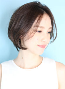 小顔美髪イメチェンピンクブラウン切りっぱなしボブ - INCEPTION  GINZA 銀座掲載
