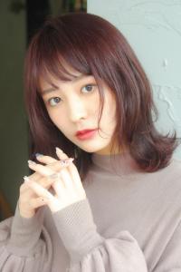 BERRYタンバルモリ美髪ピンクブラウンフレアバングうる艶髪