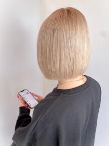 【MICHI 富田店　古作蓮】切りっぱなしボブ　ハイトーン - HAIR MAKE MICHI 富田店掲載