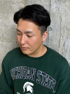 ツーブロック　刈り上げ　ビジネスショート 　かき上げ　黒髪 - MEN'S SALON alfRed 平針店掲載