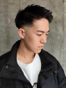 刈り上げショート　フェード　短髪　黒髪　アップバング　爽やか - MEN'S SALON alfRed 平針店掲載
