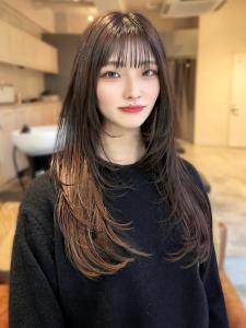 【pignon】レイヤーカット　シースルーバング　艶カラー - 髪質改善 SEPT. 天神大名掲載