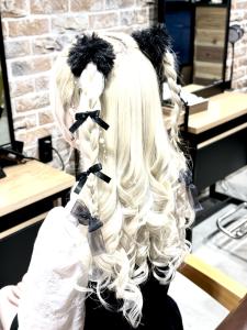 ★ハーフツイン三つ編み★もふもふ＆リボン＆パールガーランド★ - HAIR-MAKE FLOW SHINJUKU掲載