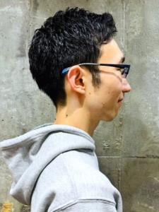 ツーブロック　メンズショート　黒髪　アップバング　束感　短髪 - MEN'S SALON alfRed 瑞穂店掲載