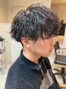 ツイストスパイラルパーマ　束感　黒髪　ツーブロック　マッシュ - Men's Salon bloc掲載