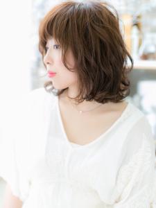 ショートバングが◎mixカール大人ボブ　アースカラー - mod's hair【モッズヘア】越谷/越谷西口店掲載