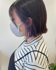 ボブと合わせるインナーカラーラベンダー - marju銀座掲載