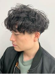ツーブロック　マッシュ　黒髪　ツイストスパイラルパーマ　 - Men's salon SEPT. 博多掲載
