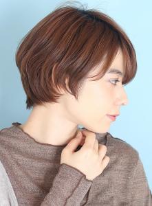 小顔美髪イメチェンピンクブラウン切りっぱなしボブショート - INCEPTION  GINZA 銀座掲載
