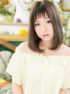 大人かわいい◎黒髪風・オン眉・ワンカール　カーキベージュ - COVER HAIR & SPA bliss 浦和西口店【カバー ヘア アンド スパ ブリス】掲載