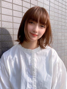 20代30代小顔ひし形デジタルパーマショートカットレイヤー - Euphoria 銀座【ユーフォリア ギンザ】掲載