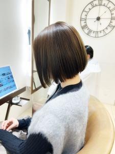 大人かわいい切りっぱなしボブ30代40代50代 - embellie掲載