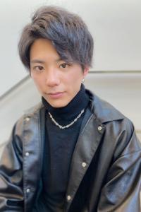 BERRYアッシュブラックツーブロック束感ビジネスひし形黒髪